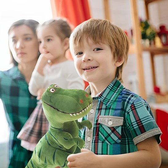 Dinosaure peluche | Ultra - doux - BEBE JEAJAD