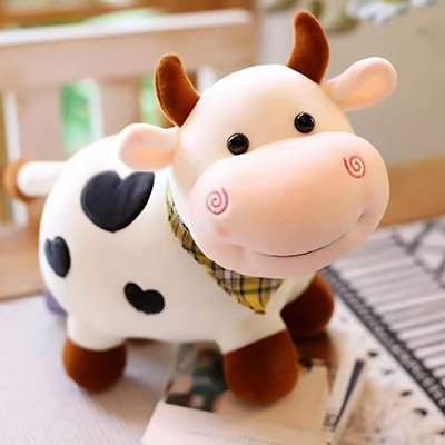 Peluche vache | Ultra - douce - BEBE JEAJAD