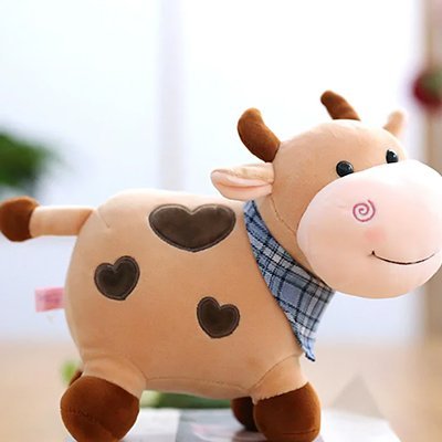 Peluche vache | Ultra - douce - BEBE JEAJAD