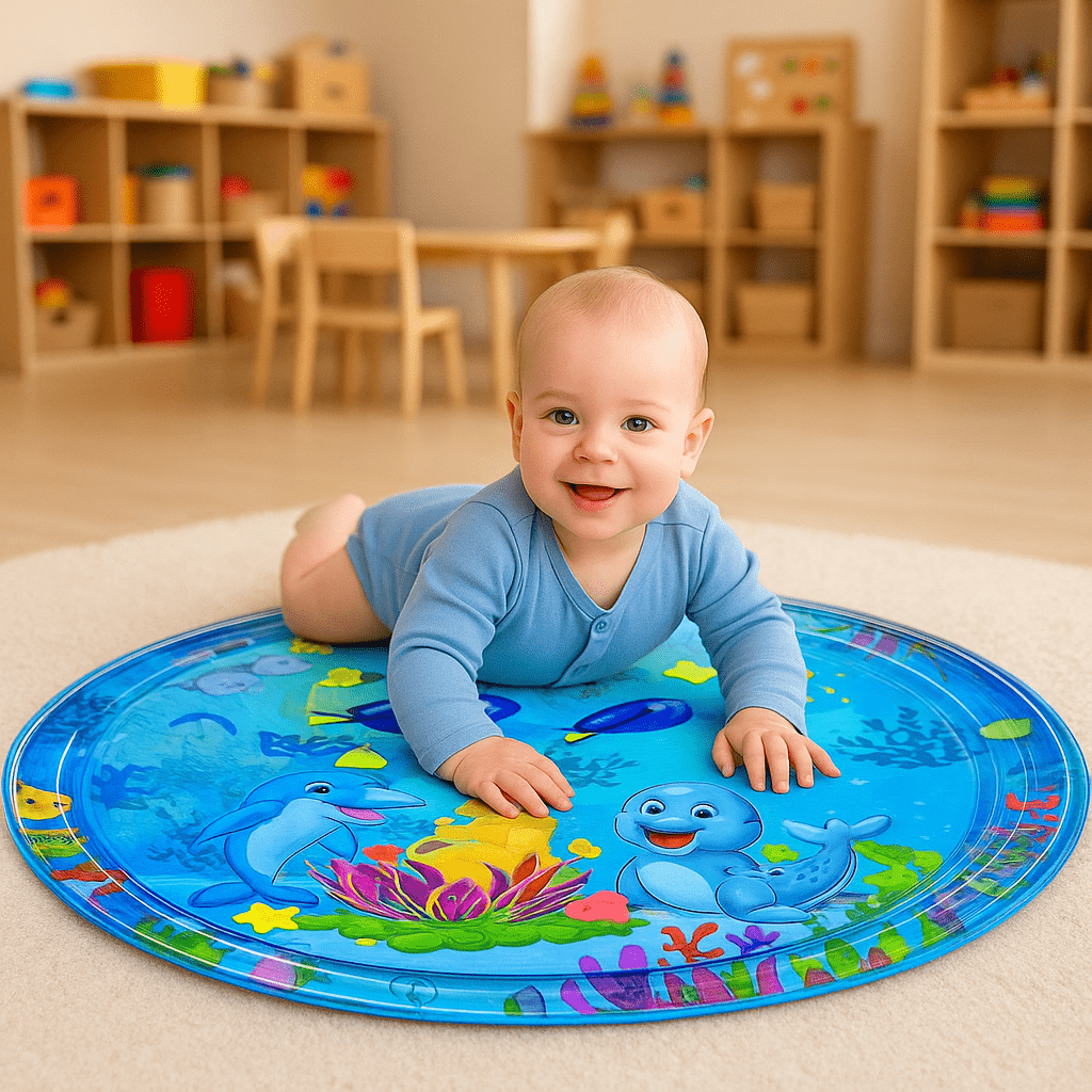 Tapis d'éveil bébé | aqua Blue - BEBE JEAJAD